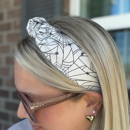 Spider Web Halloween Headbands | Made with Rifle Paper Company Fabric