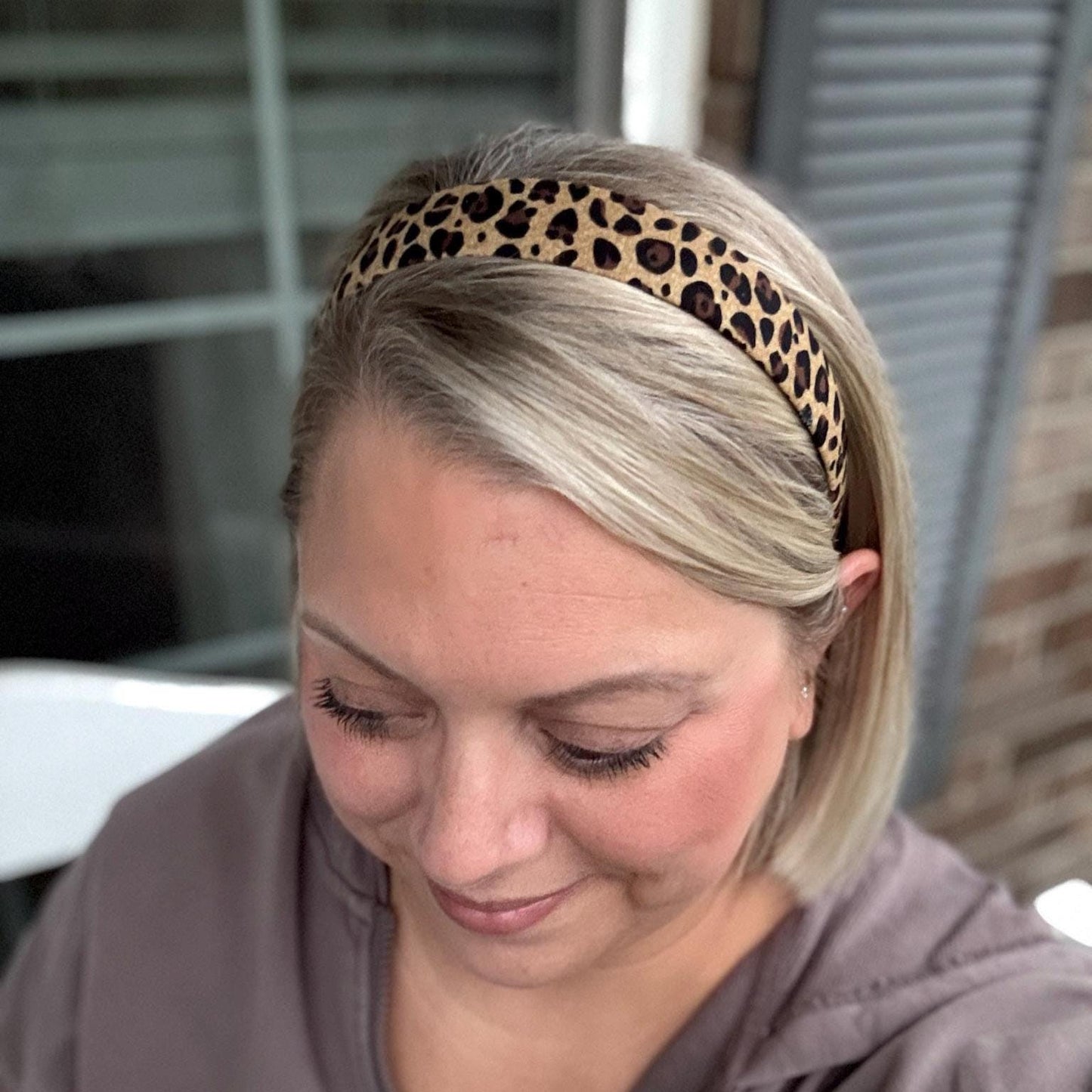 Classic Brown & Black Leopard Print Headband