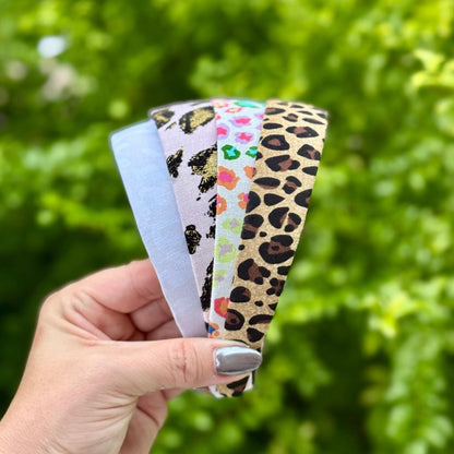 Pink and Gold Leopard Print Headbandded headband