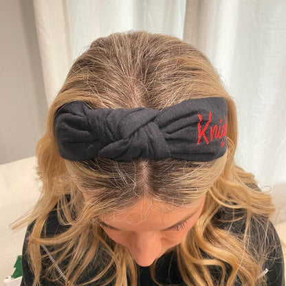 Knights Embroidered Topknot Headband