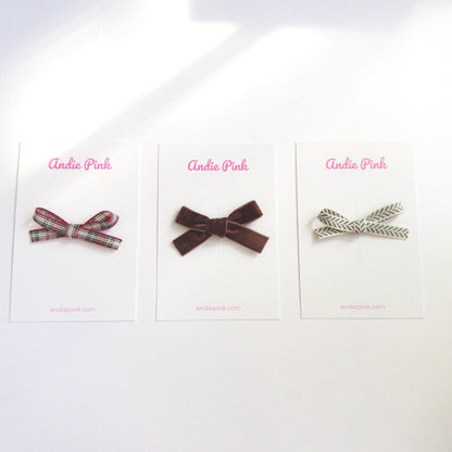 Chocolate Brown Hair Bows for Toddlers & Babies
