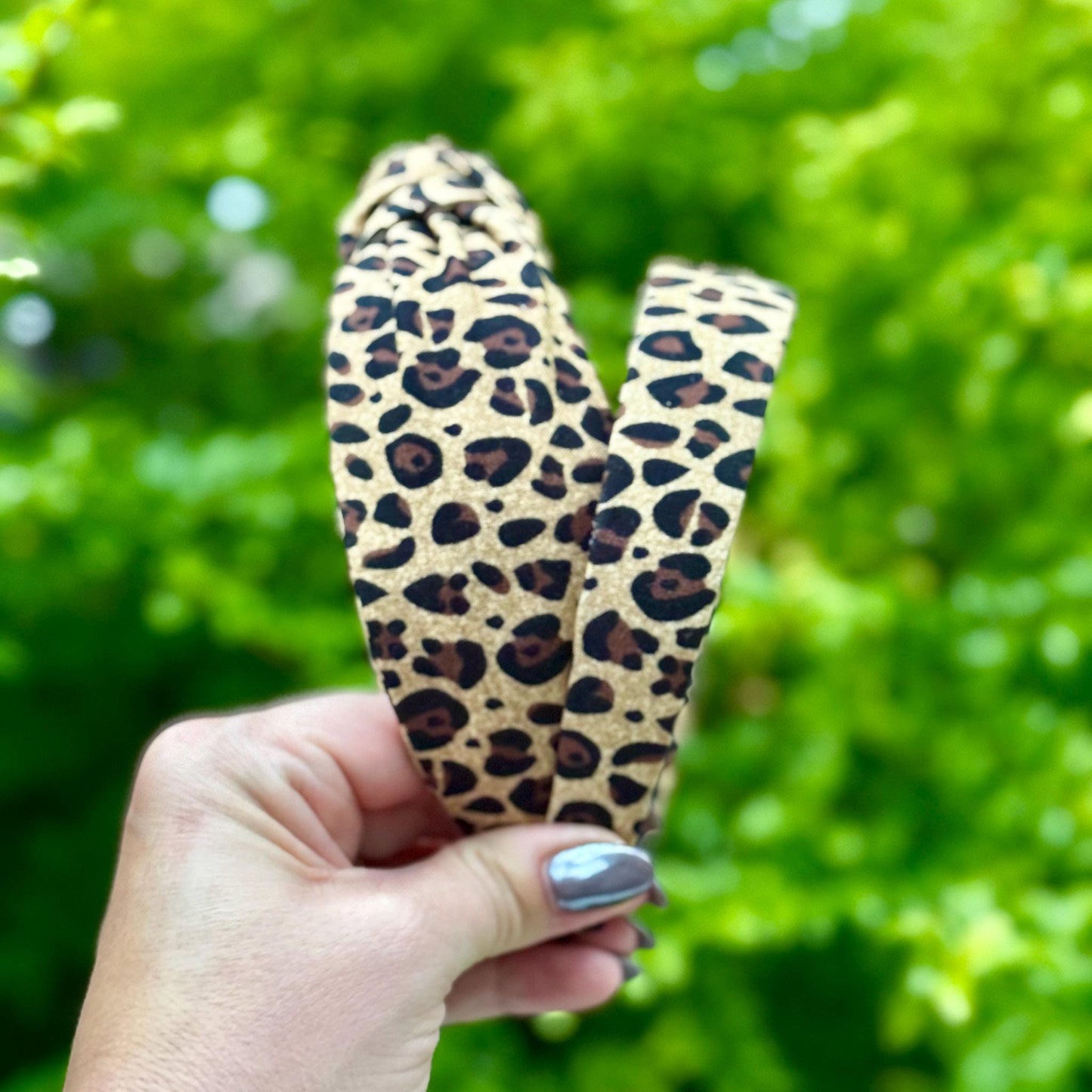 Classic Brown & Black Leopard Print Headband