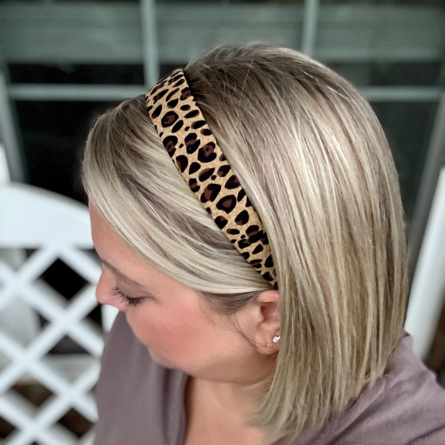 Classic Brown & Black Leopard Print Headband