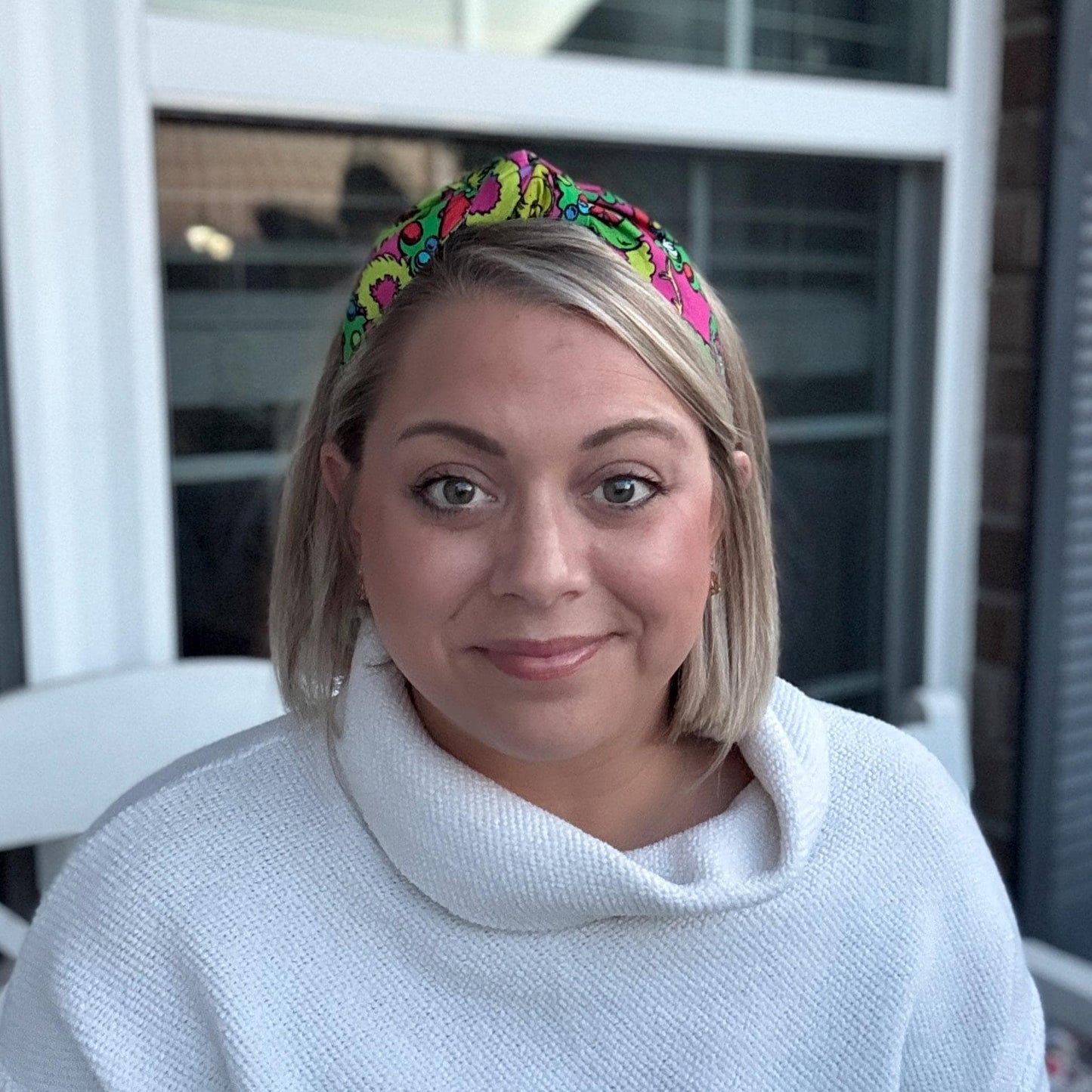 Pink Grinch Christmas Headband