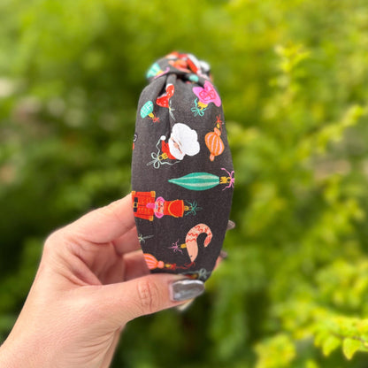 Black Vintage Theme Christmas Holiday Headband