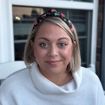 Black Vintage Theme Christmas Holiday Headband