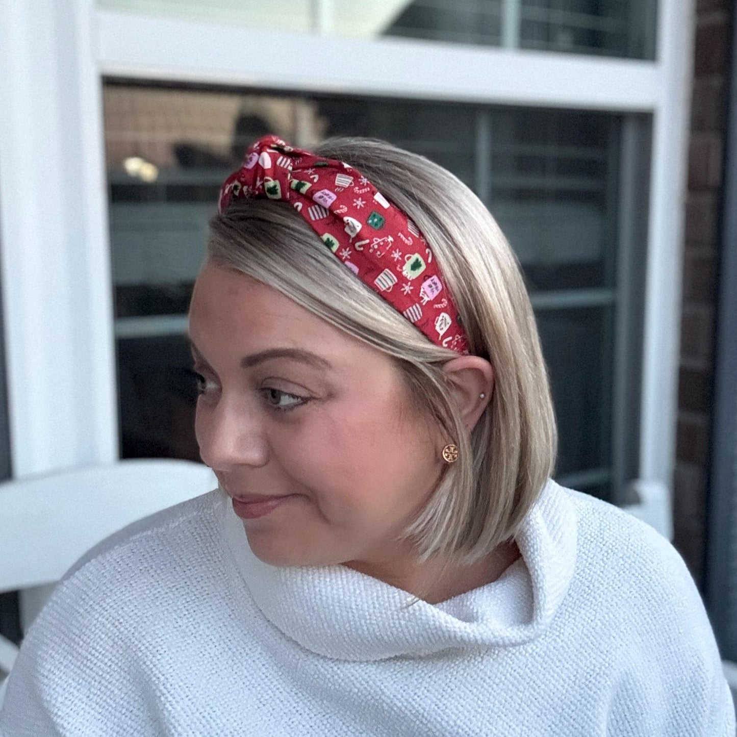 Red Christmas Mug Christmas Holiday Headband