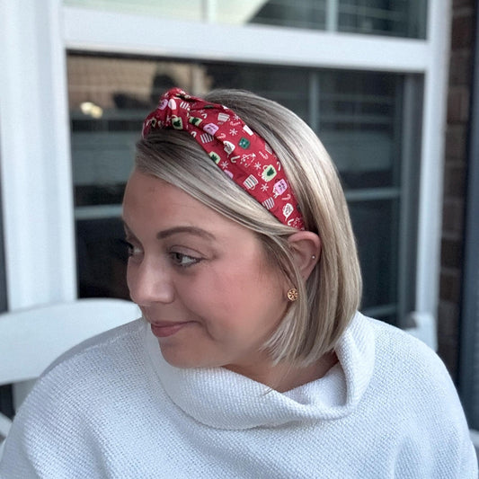 Red Christmas Mug Christmas Holiday Headband