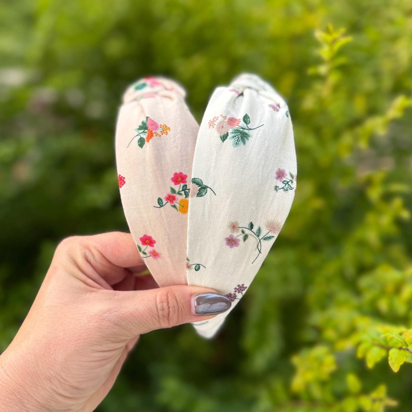 Dahlia Micro Floral Print Headband with Rifle Paper Co. fabric