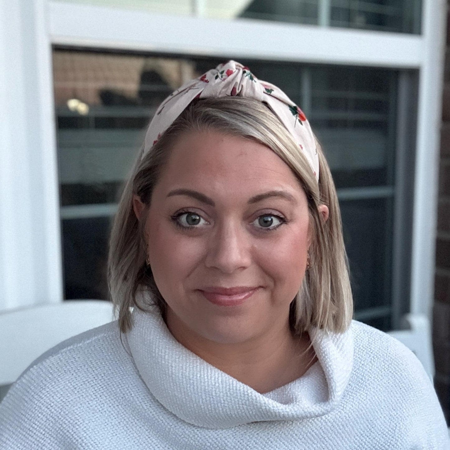 Dahlia Micro Floral Print Headband with Rifle Paper Co. fabric