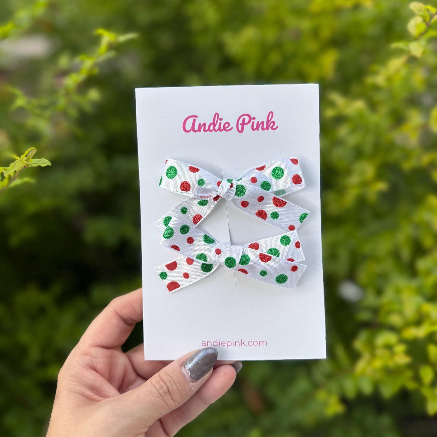 Red and Green Christmas Bows for Toddlers & Little Girls | 3 Styles Available