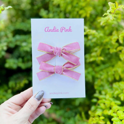 Velvet Hair Bows for Toddlers & Little Girls | 3 Styles Available