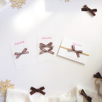 Chocolate Brown Hair Bows for Toddlers & Babies