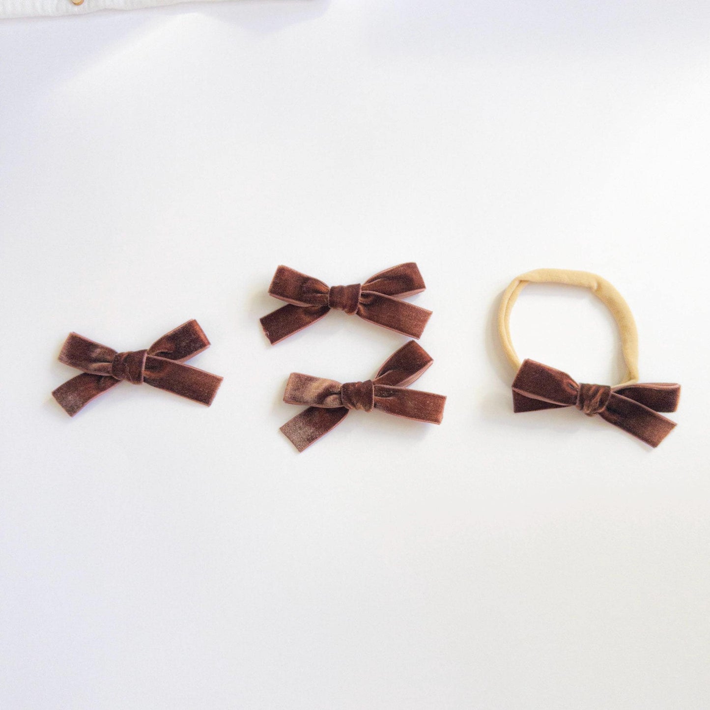 Chocolate Brown Hair Bows for Toddlers & Babies