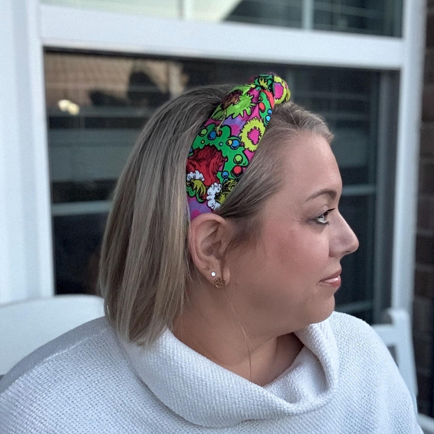 Pink Grinch Christmas Headband