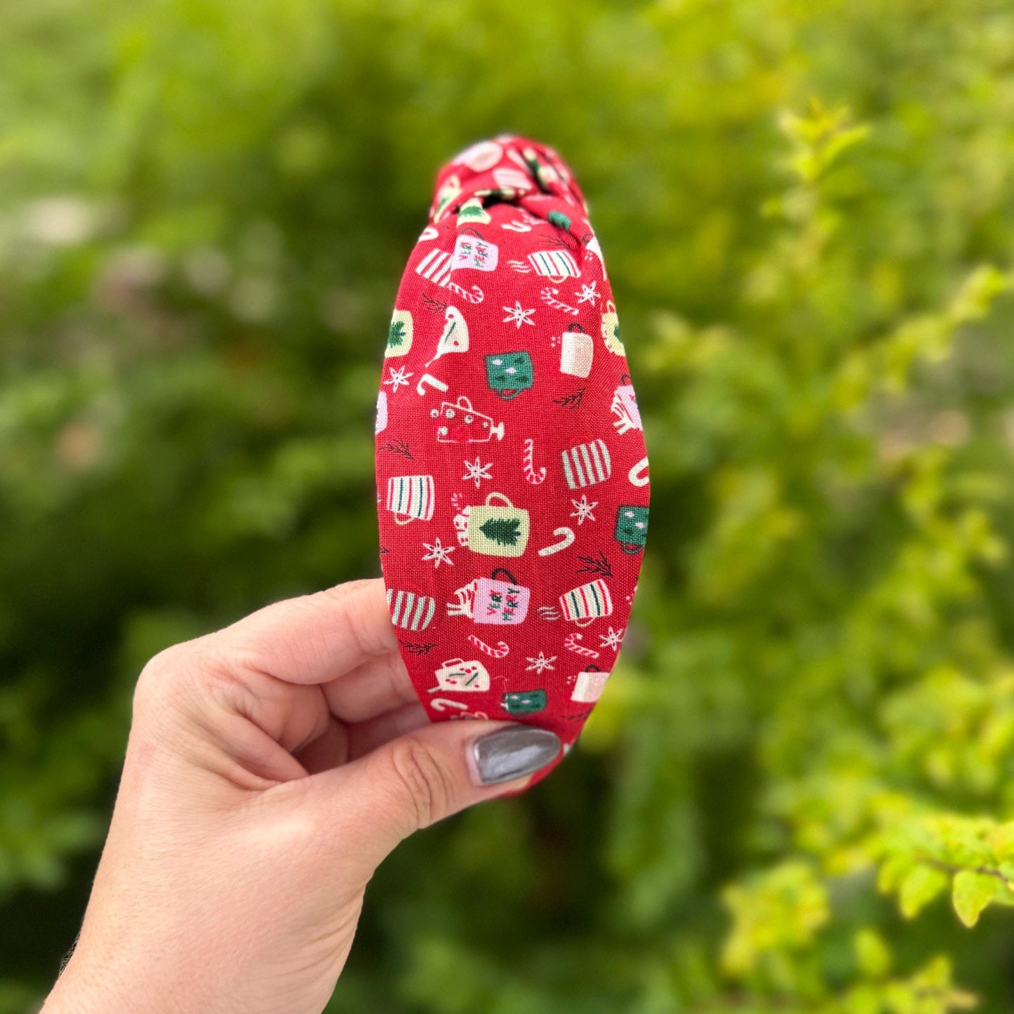 Red Christmas Mug Christmas Holiday Headband