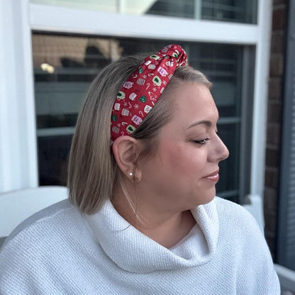Red Christmas Mug Christmas Holiday Headband