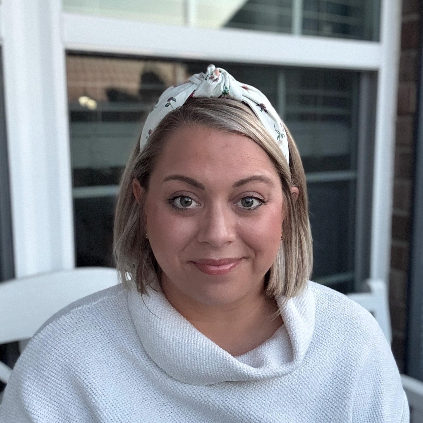 Dahlia Micro Floral Print Headband with Rifle Paper Co. fabric