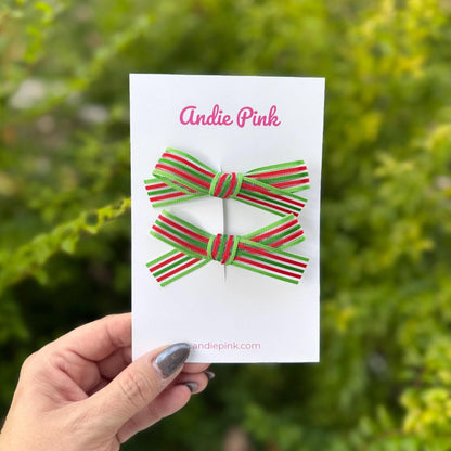 Red and Green Christmas Bows for Toddlers & Little Girls | 3 Styles Available