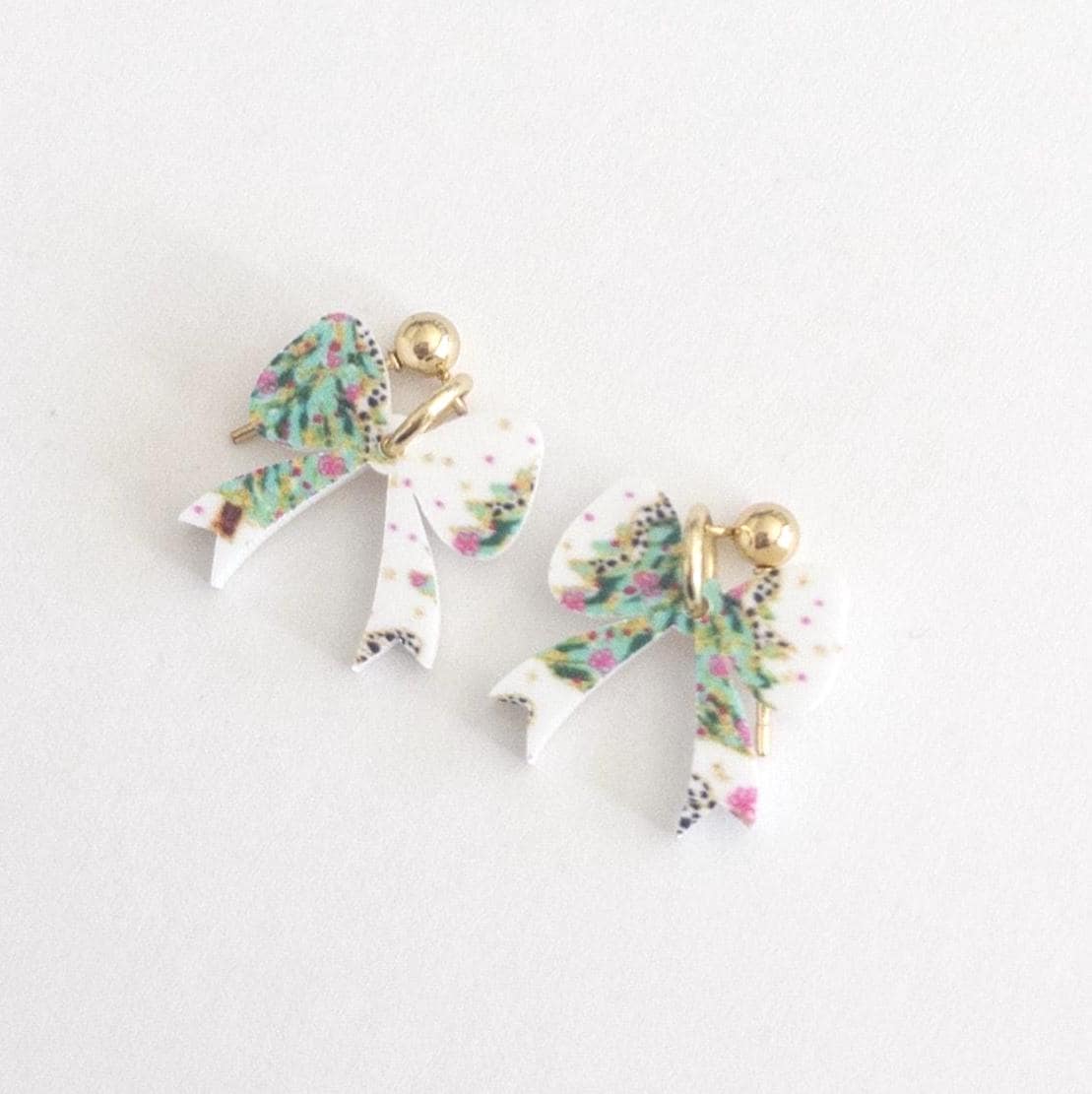 Little Christmas Bow Earrings | Multiple Colors to Choose From | Hypoallergenic & Nickle Free