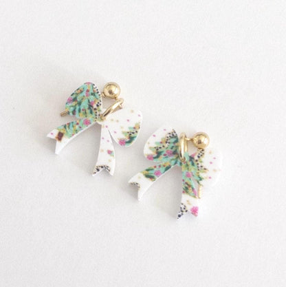 Little Christmas Bow Earrings | Multiple Colors to Choose From | Hypoallergenic & Nickle Free