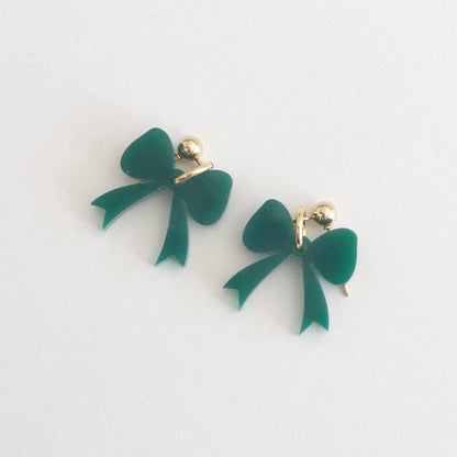 Little Christmas Bow Earrings | Multiple Colors to Choose From | Hypoallergenic & Nickle Free