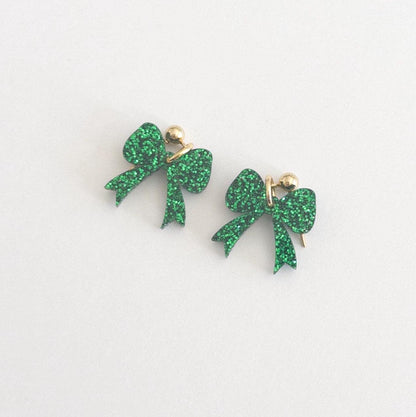 Little Christmas Bow Earrings | Multiple Colors to Choose From | Hypoallergenic & Nickle Free