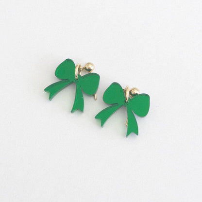 Little Christmas Bow Earrings | Multiple Colors to Choose From | Hypoallergenic & Nickle Free