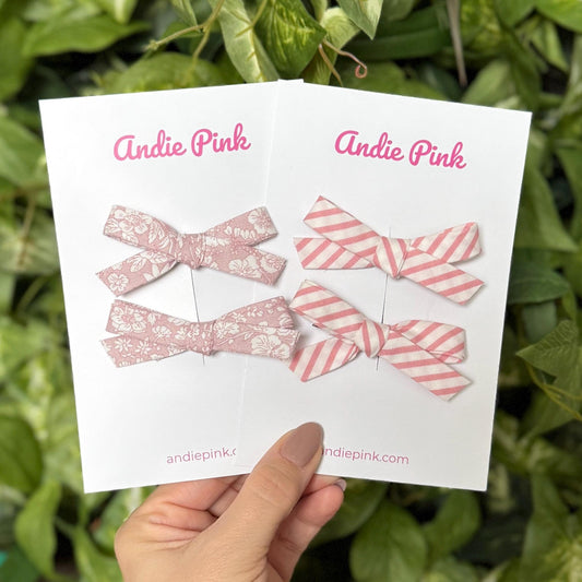 Pink Piggy Bow Sets | 2 Styles Available