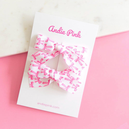 Pink & White Bows