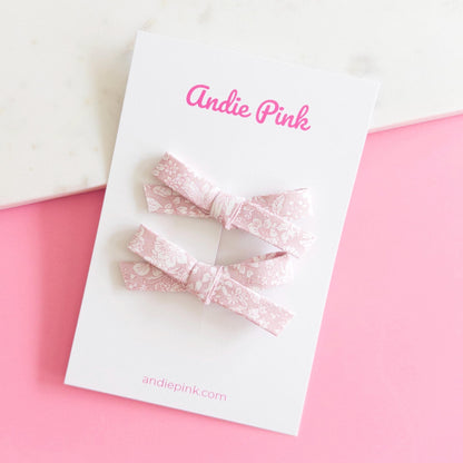 Pink & White Floral Bows