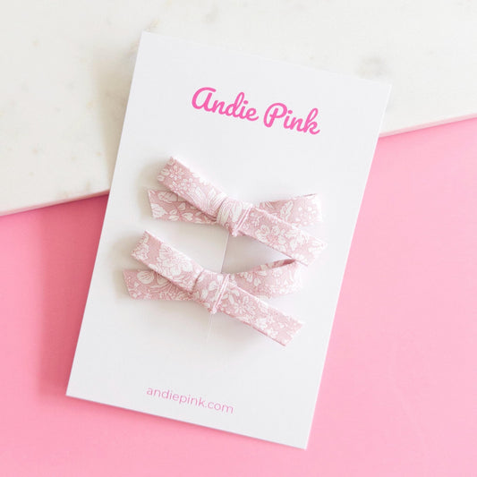Pink & White Floral Bows