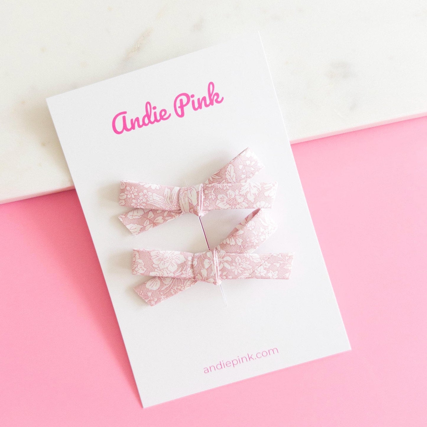 Pink & White Floral Bows