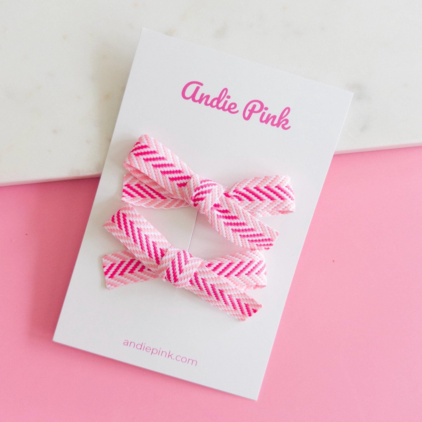 Hot Pink & White Bows