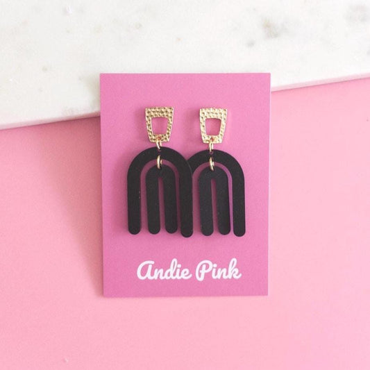 Black Arch Earrings