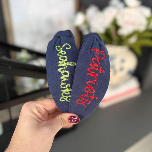 Patriots & Seahawks Embroidered Headbands