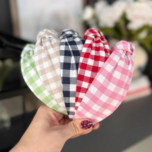 Classic Gingham Headbands | 5 Color Options