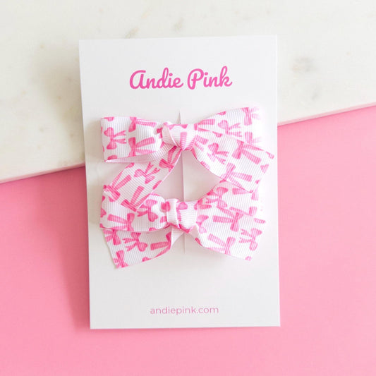 Pink & White Bows