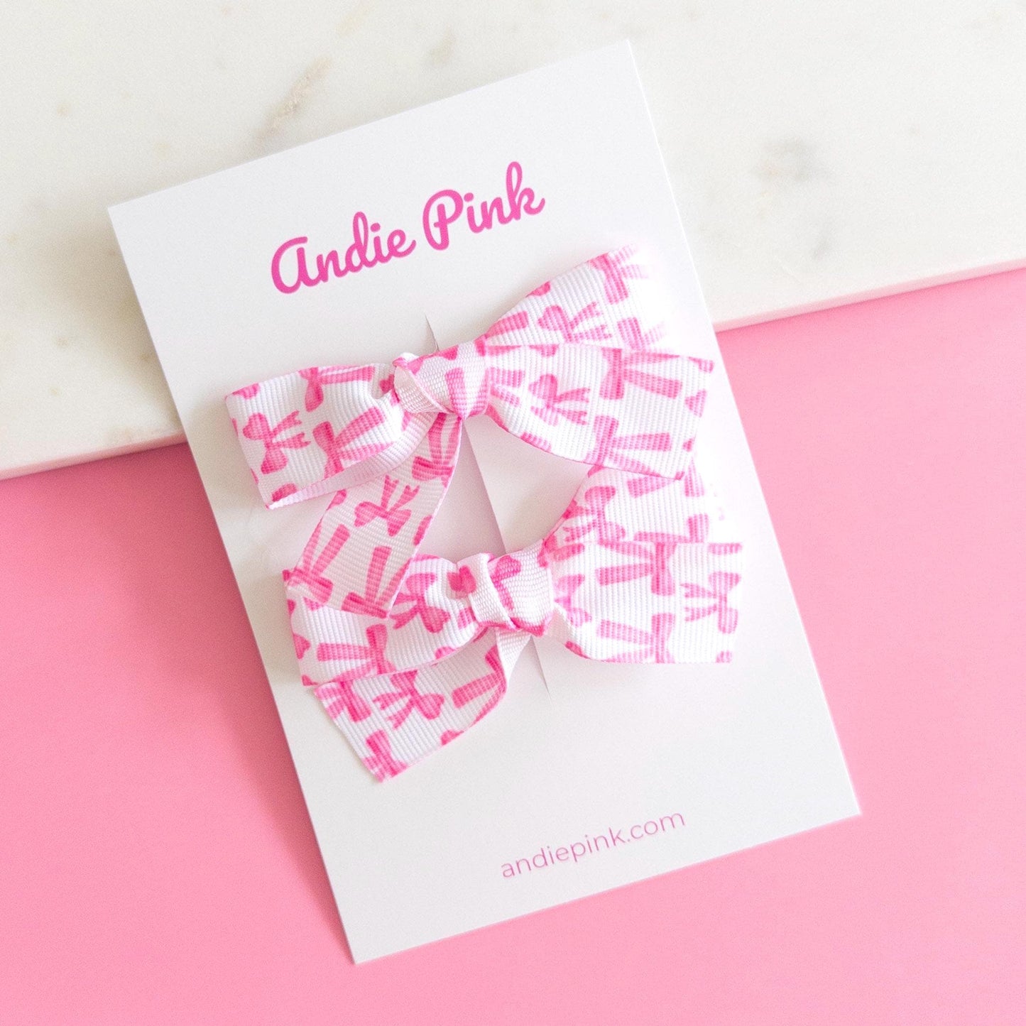 Pink & White Bows