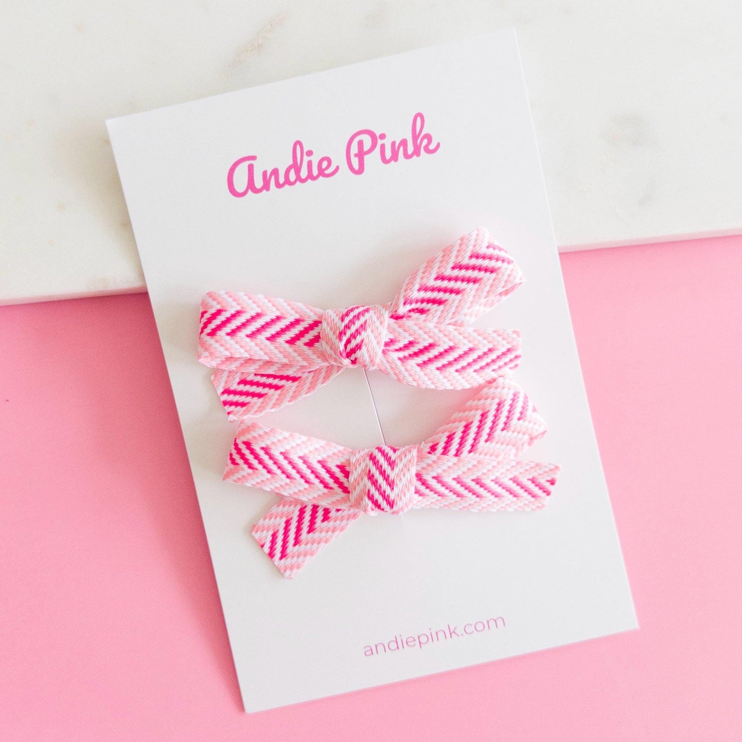 Hot Pink & White Bows