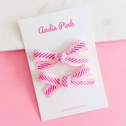 Hot Pink & White Bows