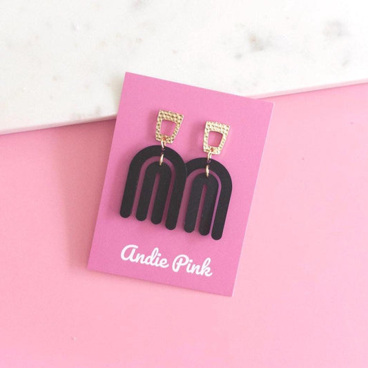 Black Arch Earrings
