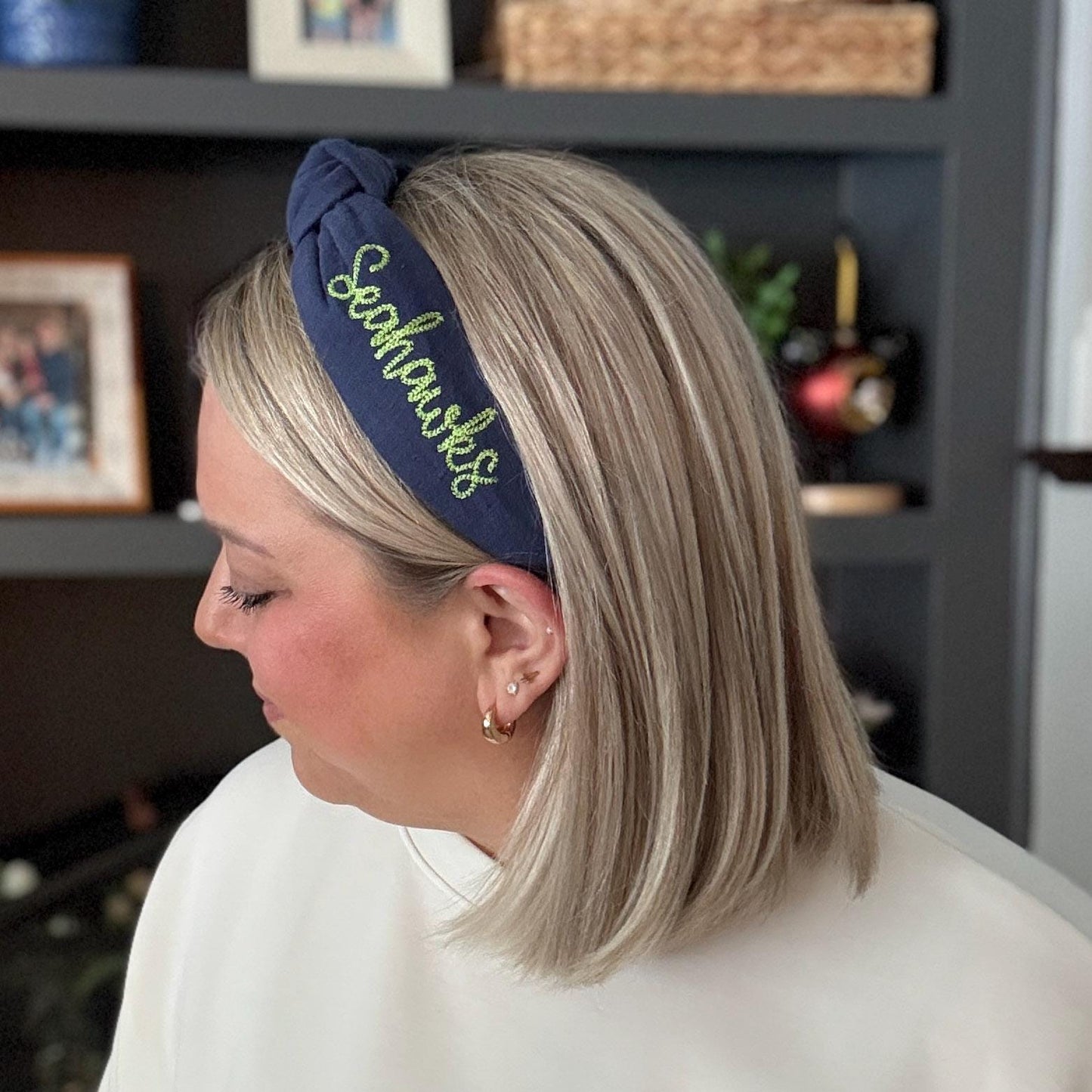 Patriots & Seahawks Embroidered Headbands
