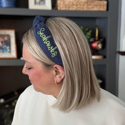 Patriots & Seahawks Embroidered Headbands