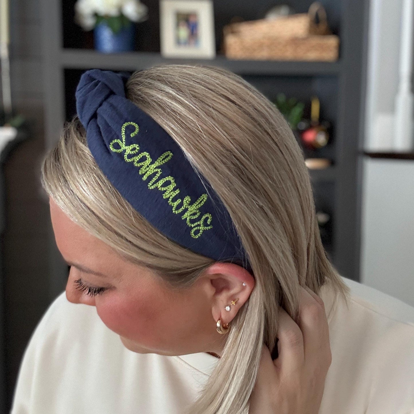 Patriots & Seahawks Embroidered Headbands