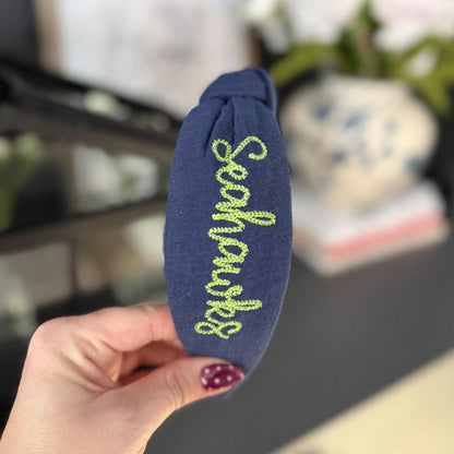 Patriots & Seahawks Embroidered Headbands