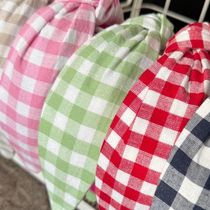 Classic Gingham Headbands | 5 Color Options