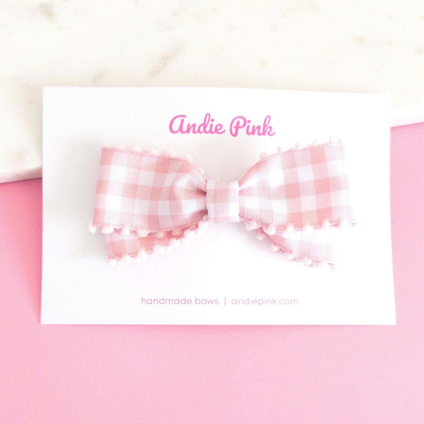 Light Pink Gingham | 4 inches