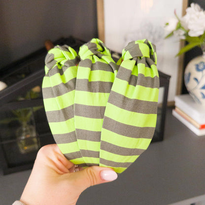 Green Stripe Headband