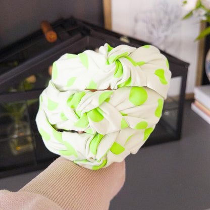 Green Polka Dot Headband